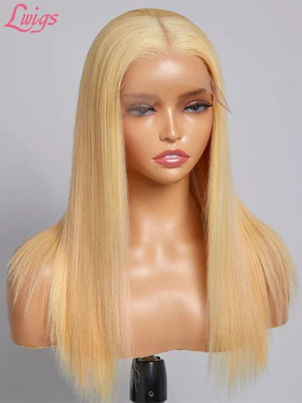 Affordable #613 Wig Human Hair Silky Straight Blonde Pre Plucked HD Lace Wig 13x4 Lace Front Wigs For Black Women Lwigs72
