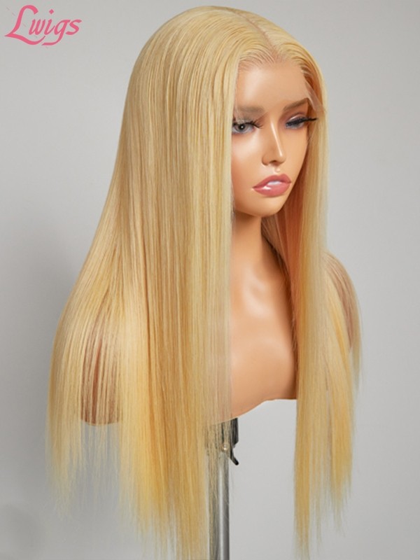 Affordable #613 Wig Human Hair Silky Straight Blonde Pre Plucked HD Lace Wig 13x4 Lace Front Wigs For Black Women Lwigs72