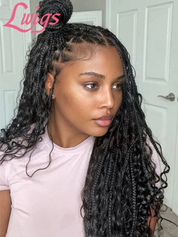Lwigs Water Wave Bulk Hair Extensions for Boho Knotless Braiding US02