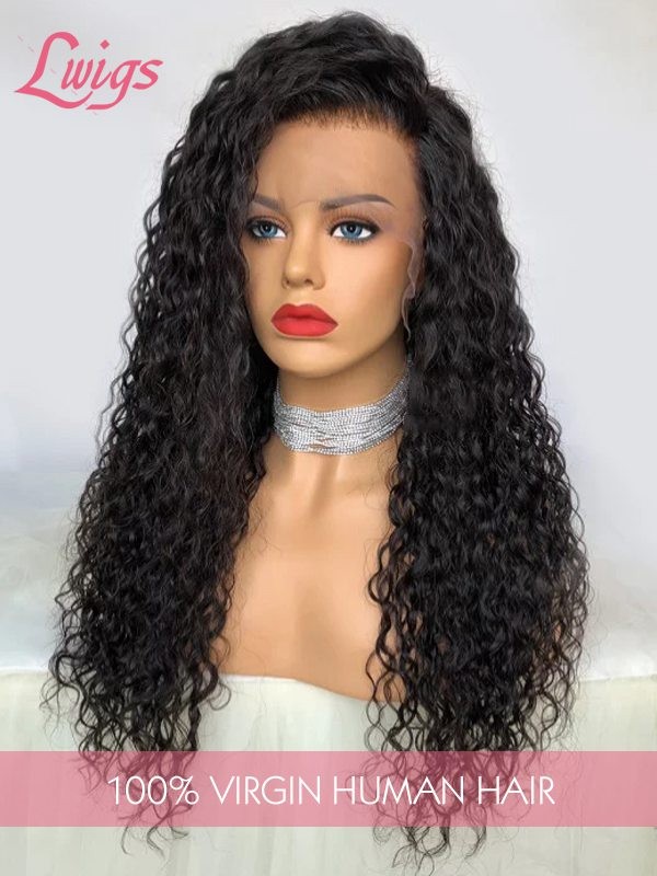 Brazilian Virgin Hair Top Grade 100 Human Hair Wigs Undetectable HD Lace Clean Hairline Curly Hair Style 13x6 Lace Front Wigs Lwigs110