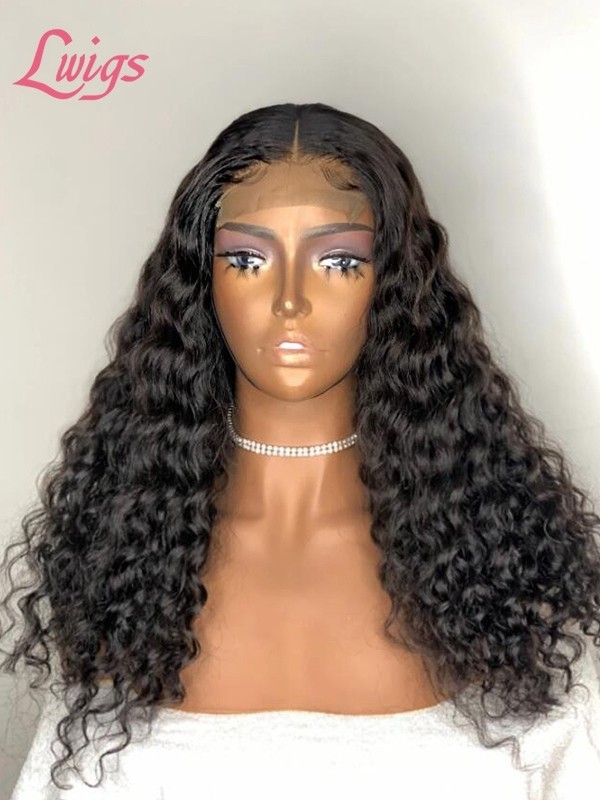 Brazilian Virgin HD Lace Human Hair Full Lace Curly Wigs With Baby Hair Glueless Wig For Beginners Lwigs38