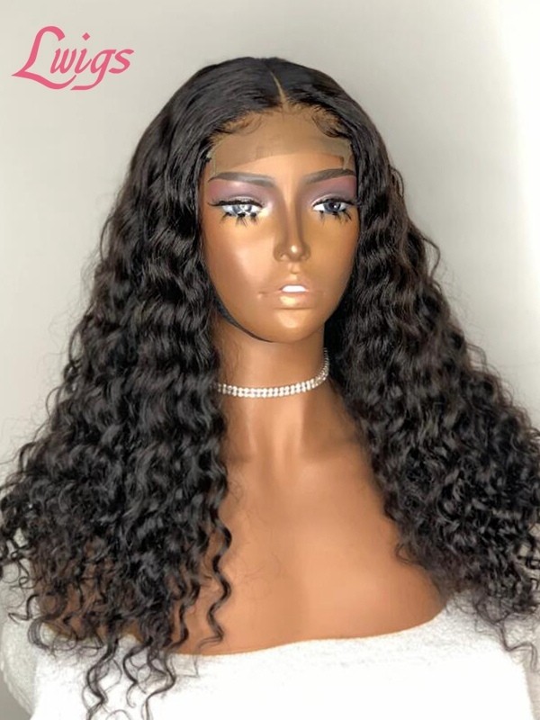 Brazilian Virgin HD Lace Human Hair Full Lace Curly Wigs With Baby Hair Glueless Wig For Beginners Lwigs38
