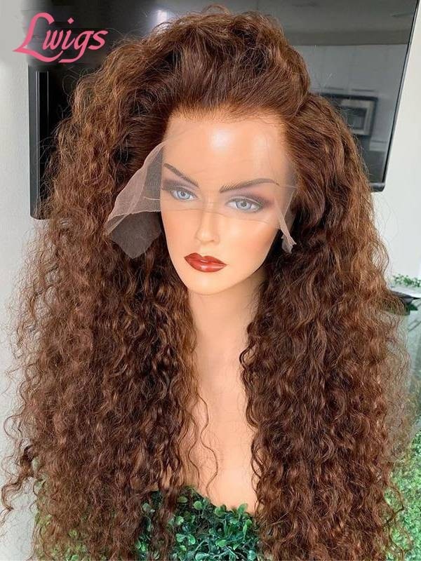 Chestnut Brown Lace Front Wig Undetectable HD Lace Wig Affordable Human Hair Wig LWigs67
