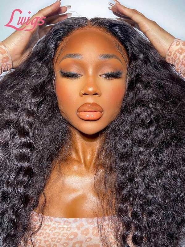 Deep Wave Lace Front Wig With U-part Front Brazilian Virgin Human Hair Wigs Swiss Lace With Pre-Plucked Hairline LWigs140