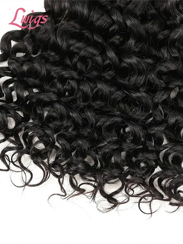 New-in Double Drawn Bulk Human Hair Water Wave Natural Black Color Bulk Human Hair For Braiding Lwigs405