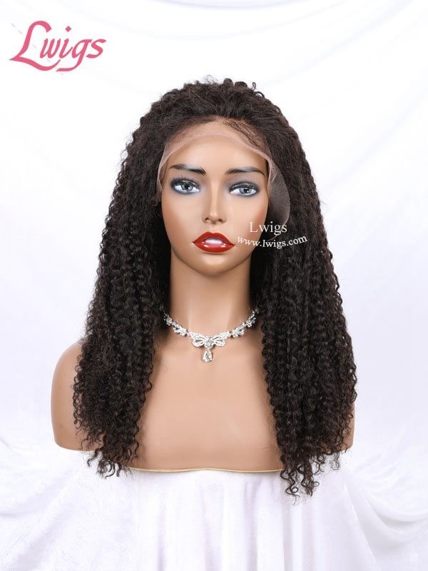 Free Shipping Kinky Curly Brazilian Human Hair Undetectable HD Lace Curly 360 Lace Wig With Baby Hair Lwigs191