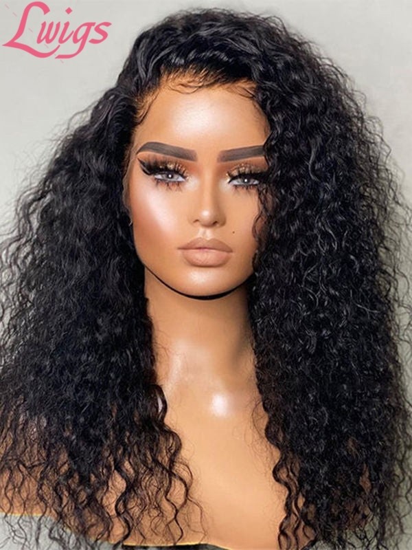 Hair Trends Virgin Hair Glueless Deep Curly Full Lace Wigs Dream HD Swiss Lace Human Hair Wigs Single Knots With Baby Hair Lwigs16