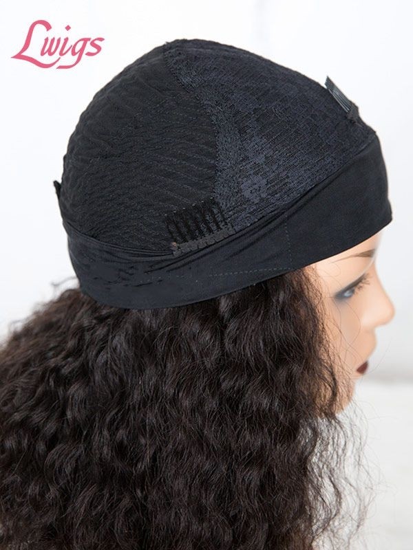  Headband Wig Water Wave Human Hair Wigs With Headband Brazilian Hair Full Machine Made Wig For Black Women Lwigs381
