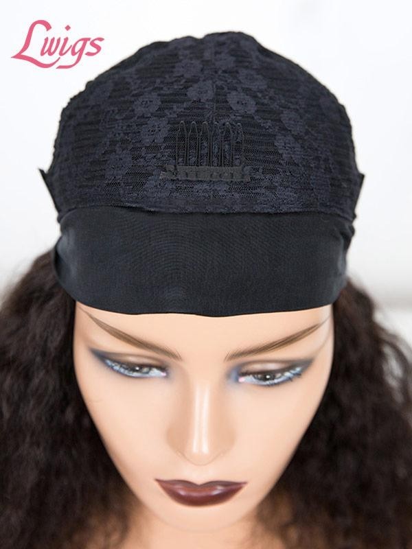  Headband Wig Water Wave Human Hair Wigs With Headband Brazilian Hair Full Machine Made Wig For Black Women Lwigs381