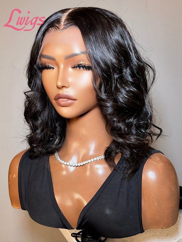 Hot Selling Summer Bob Wig Undetectable Lace Brazilian Virgin Human Hair Wigs Short Wave With Pre-Plucked Hairline 360 Lace Wig Lwigs251