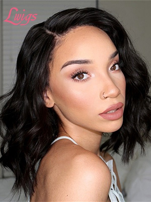 Hot Selling Summer Bob Wig Undetectable Lace Brazilian Virgin Human Hair Wigs  Short Wave With Pre-Plucked Hairline 360 Lace Wig Lwigs251