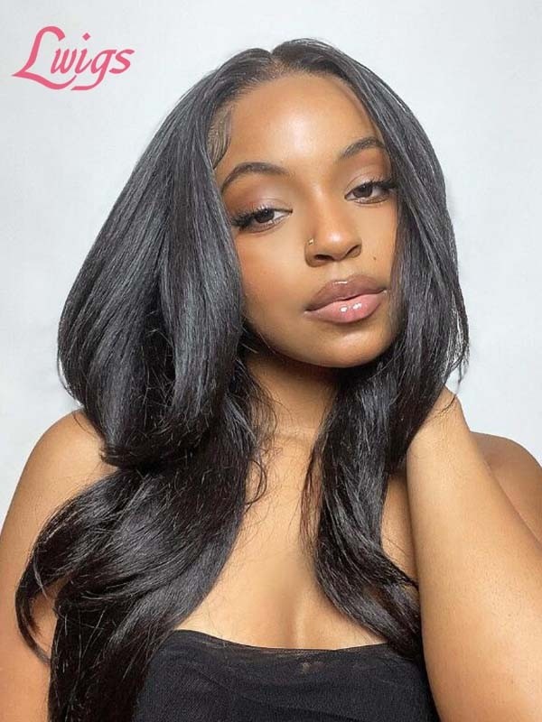 Hot Selling Virgin Human Hair Glueless Full Lace Wigs Undetectable Lace Natural Wave With Plucked Hairline Lwigs23