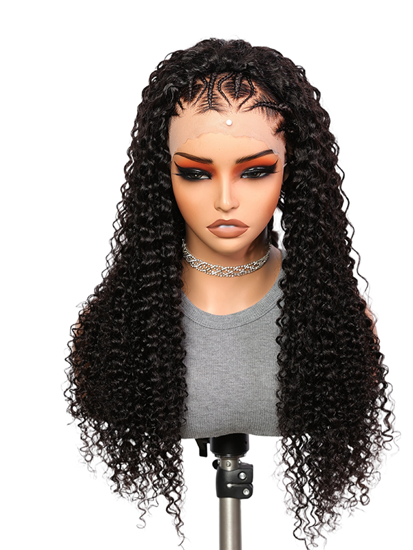 Lwigs Most-Fit 3 In 1 Half Wig Spanish Curl Quick Install Flip Over Curly Human Hair Wigs With Draw-string UD08