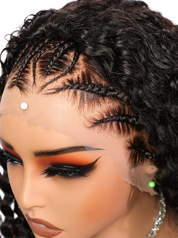 Lwigs Most-Fit 3 In 1 Half Wig Spanish Curl Quick Install Flip Over Curly Human Hair Wigs With Draw-string UD08