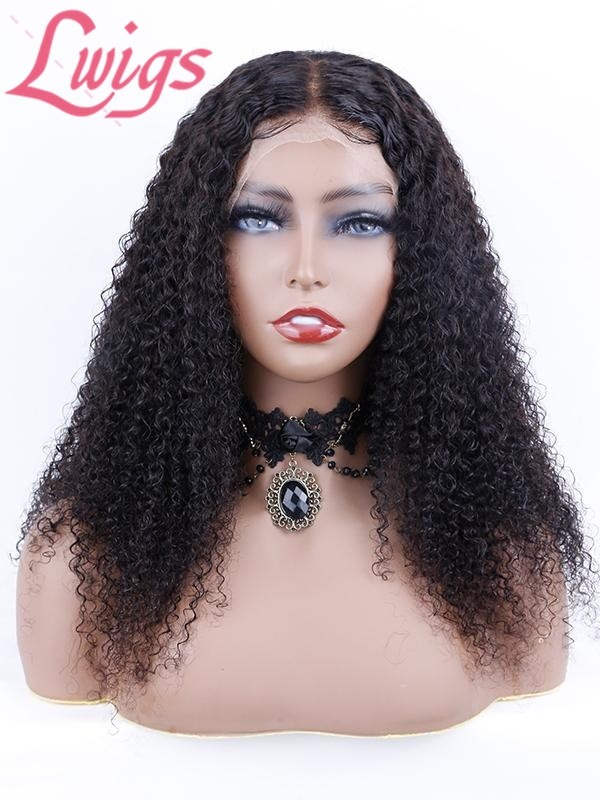 13x6 Lace Front Kinky Curly Brazilian Human Hair Undetectable HD Lace Wig Pre Plucked Hairline Single Knots Lwigs332
