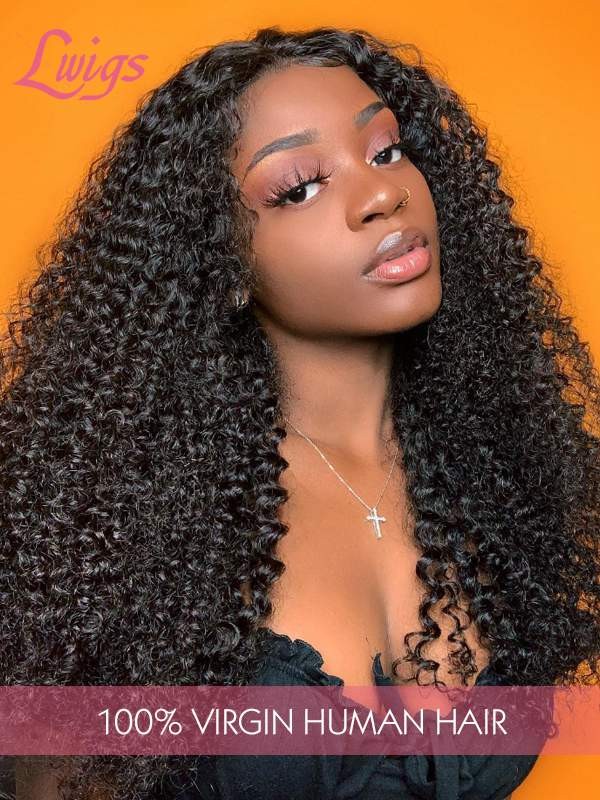 Brazilian Virgin Human Hair Curly Hair Lace Wigs With Baby Hair For Black Women 13x6 Lace Front Wigs Lwigs82
