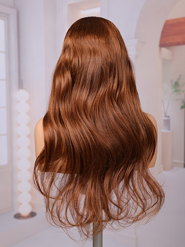 Lwigs Most-Fit Cap Invisible Knots #4B Brown Body Wave 11x6 HD Lace Front Wigs With Realistic Hairline UD15