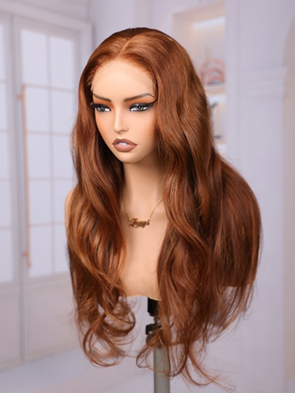 Lwigs Most-Fit Cap Invisible Knots #4B Brown Body Wave 11x6 HD Lace Front Wigs With Realistic Hairline UD15
