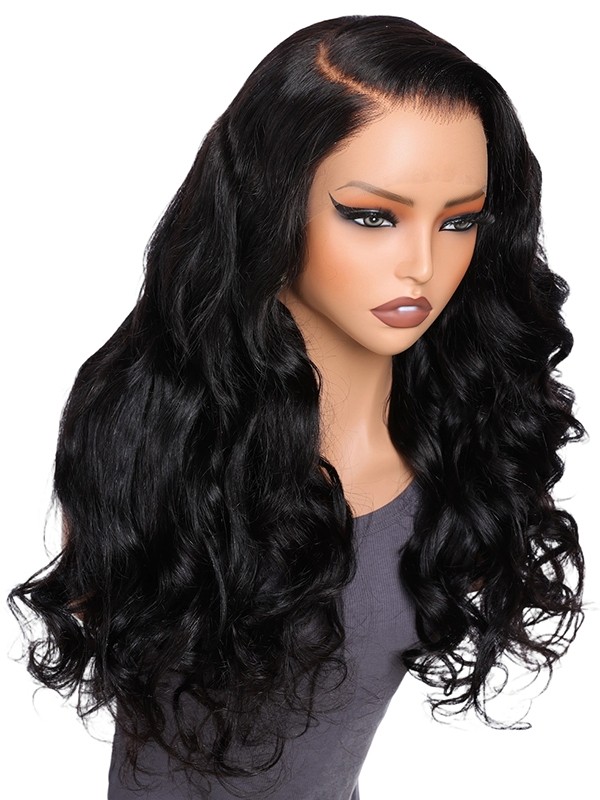 Lwigs Most-Fit Cap Skinlike HD Lace Frontal Wig Body Wave Pre-plucked Natural Hairline Free Part 11x6 Front Wigs UD06
