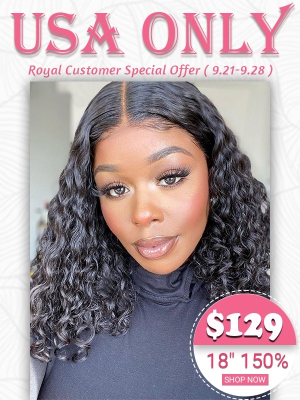 Lwigs 7-Days Super Sale Brazilian Hair 13x4 Deep Wave Transparent Lace Frontal Bob Wig Human Hair For Black Women SP08