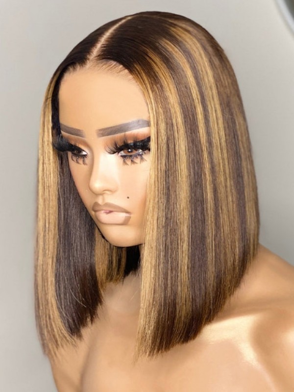 Lwigs 2022 Black Friday Deals Bob Haircut Combo Sale C-Part Lace Wig And 4x4 Lace Closure Wigs With Baby Hair BC05