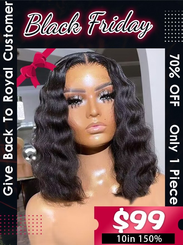 Lwigs Black Friday Special Only 1 Unit Short Deep Wave 12 Inches 150% Density 360 Swiss Lace Wig Beginner Friendly BS09