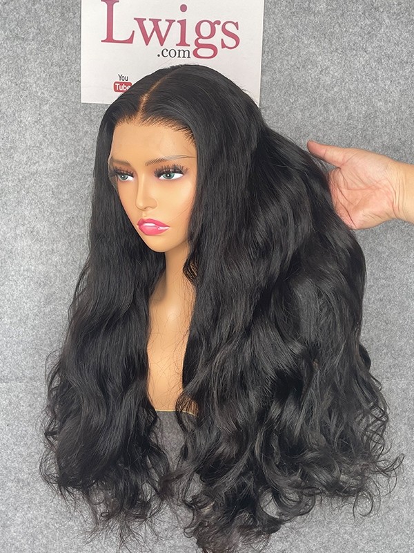 Lwigs Custom Wig High Grade 100% Virgin Human Hair 13x6 HD Lace 22 Inches 180% Density Bleached Single Knots Frontal Wig Custom10