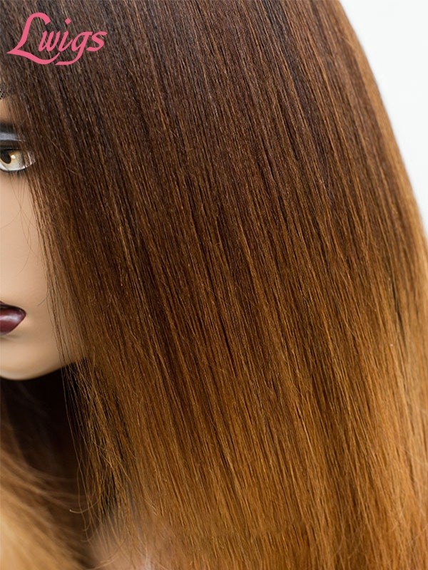 Lwigs Custom Wig Units Layer Cut Brown to Blonde Ombre Color Full Lace Wig Human Hair HD Lace Custom03