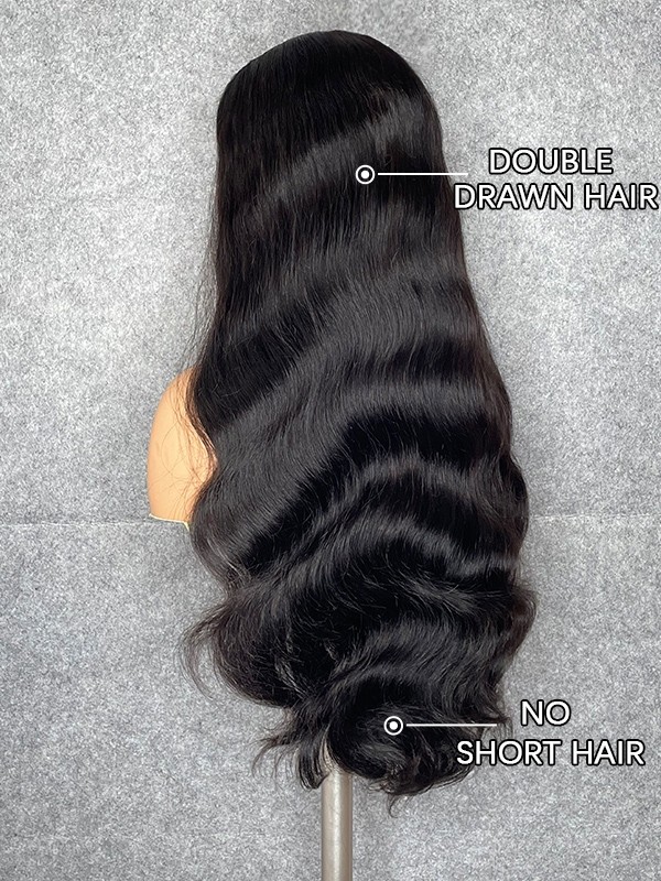 Lwigs Customized 100% Virgin Human Hair Body Wave 22 Inches 180% Density Pre-plucked Natural Hairline Glueless 13x6 Lace Frontal Wig Custom12