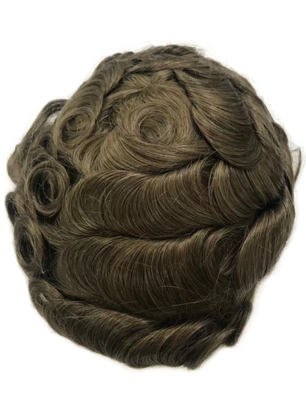 Lwigs Full Skin 0.08mm Thickness Male Hair Prosthesis Knots 6 Inches Toupee Men 8x10 Durable Indian Human Hair Wig for Men TP02