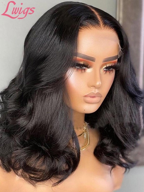 Lwigs Glueless 5x5 Closure Lace Wigs Pre-plucked Clean Hairline Human Hair 10s Wear & Go Wig Buy Now Pay Later Lwigs125