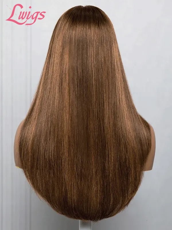 Lwigs Glueless Wig Layered Cut 7x6 Closure Dream 007 Lace Wig Breathable Cap LWX01