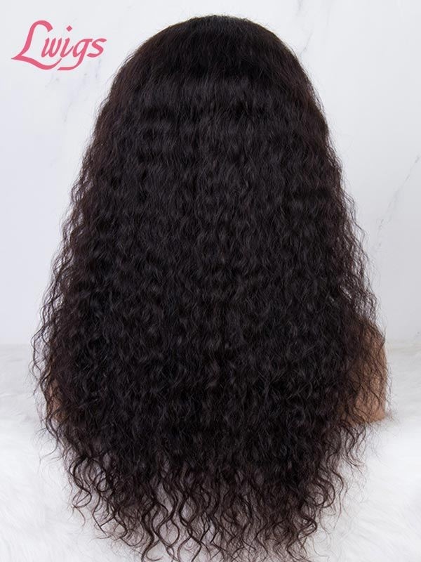 Hot Selling Natural Wave Wig Brazilian Human Hair Headband Wig Full Machine Made Curly Wig Headband Lwigs392