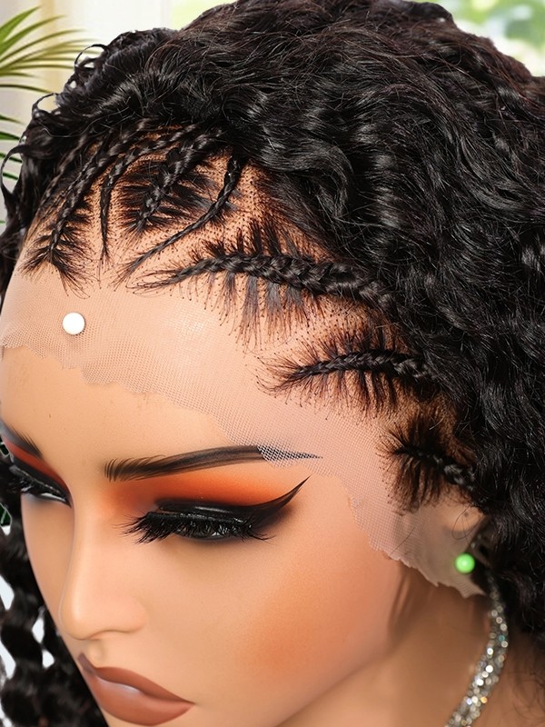 Lwigs Most-Fit 3 In 1 Half Wig Spanish Curl Quick Install Flip Over Curly Human Hair Wigs With Draw-string UD08