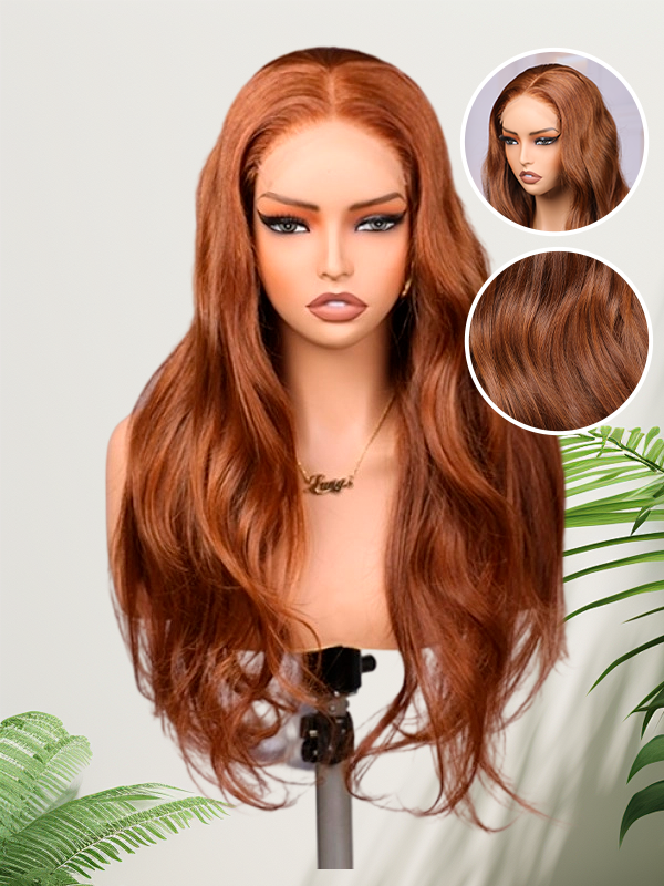 Lwigs Most-Fit Cap Invisible Knots #4B Brown Body Wave 11x6 HD Lace Front Wigs Pre bleached Knots Lagos Realistic Hairline UD15