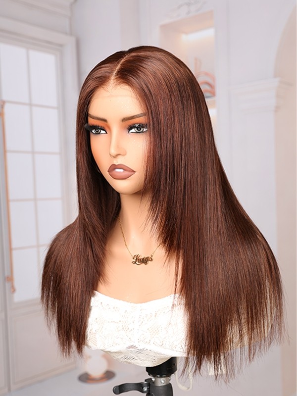 Lwigs Most-Fit Cap Lagos Hairline Pre-Plucked Realistic Knots Silky Straight Layer Style 11x6 Skinlike HD Lace Frontal Wigs UD19