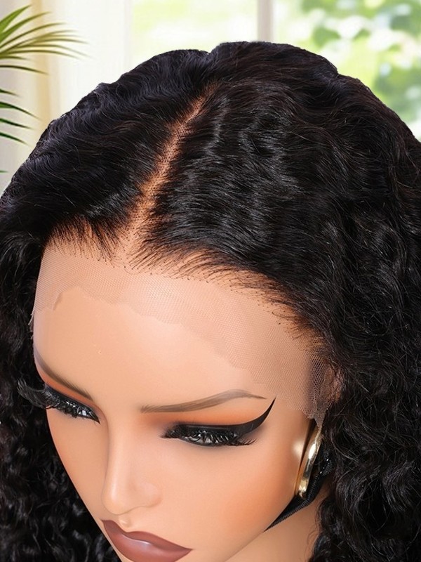 Lwigs Most-Fit Cap Super-thin Breathable HD Lace Water Wave Deep Parting 11x6 Skinlike HD Lace Frontal Wigs UD07