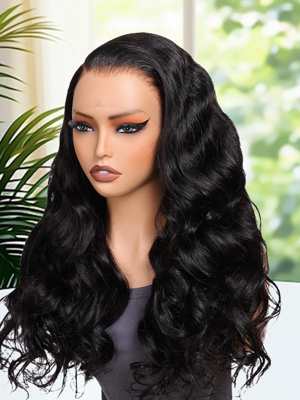 Lwigs Most-Fit Cap Wear-go Skinlike 11x6 HD Lace Frontal Wigs Body Wave Pre-plucked Natural Hairline Free Part Wigs UD06