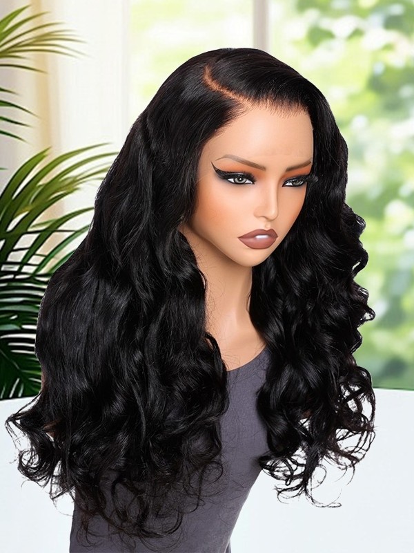 Lwigs Most-Fit Cap Wear-go Skinlike 11x6 HD Lace Frontal Wigs Body Wave Pre-plucked Natural Hairline Free Part Wigs UD06