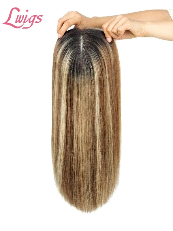Lwigs New Arrivals Custom Style Toppee 5.5"X5.5" Claire Mono Top Remy Human Hair Topper Lace Front TOP03