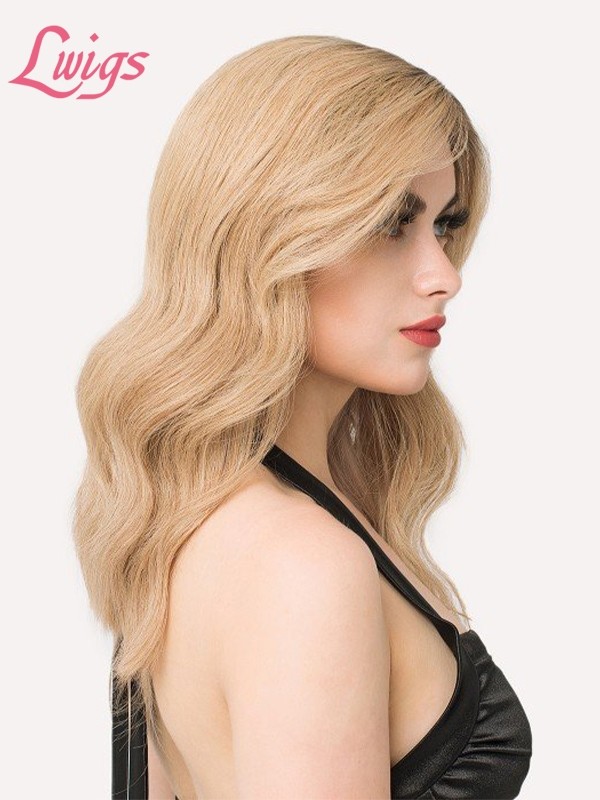 Lwigs New Arrivals Custom Style Toppee 7"x8" Courtney With Curtain Bangs Mono Part Left Part Remy Human Hair Topper TOP04