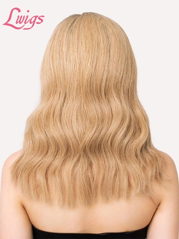 Lwigs New Arrivals Custom Style Toppee 7"x8" Courtney With Curtain Bangs Mono Part Left Part Remy Human Hair Topper TOP04