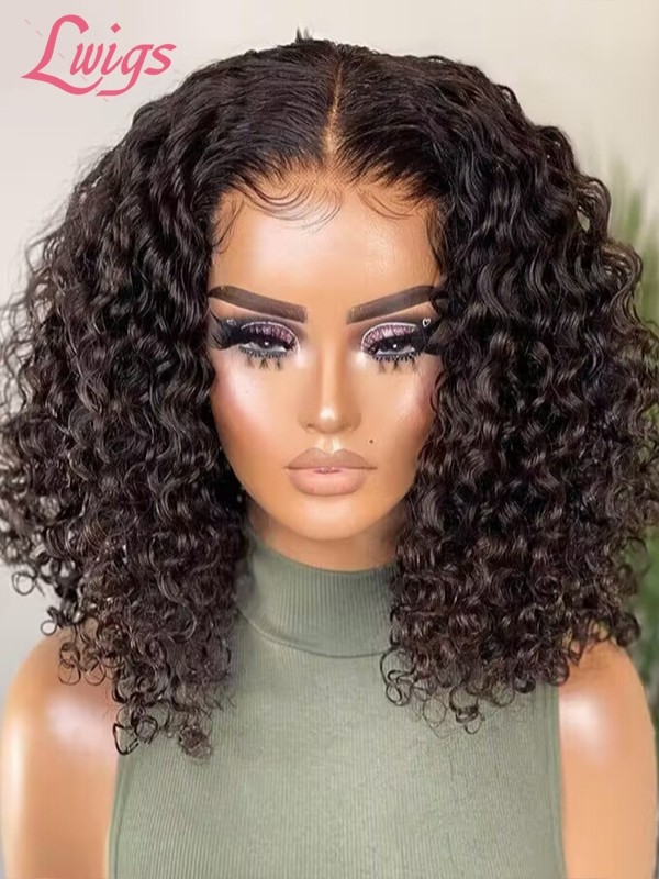 Lwigs New Arrivals Glueless Wig Human Hair Deep Wave Bob Haircut Pre Plucked 007 Dream Lace 8x6 Ready To Go Lace Closure Wigs PR18