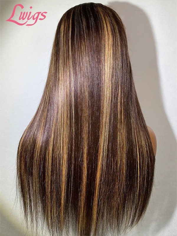 Lwigs New Arrivals Glueless Wig Silky Straight Blonde Highlight Color Pre Plucked 007 Dream Lace 8x6 Ready To Go Lace Wigs PR19