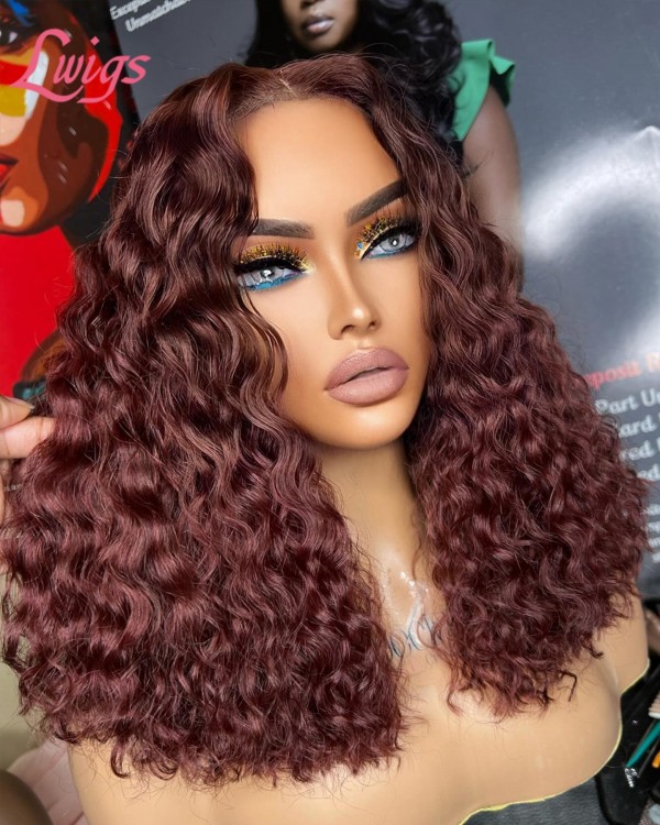 Lwigs New Arrivals HD Lace Pre-plucked Hairline Deep Curly Hairstyles 13x6 Lace Front Wig With Bleached Single Knots NEW63V
