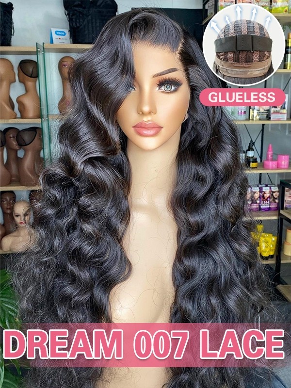 Lwigs New Arrivals Upgraded 8x6 Dream Swiss Lace Knotless Hairline Side Part Loose Wave Ready & Go Glueless Wigs PR17
