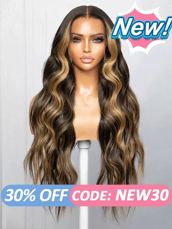 Lwigs New Arrivials Clean Hairline Body Wave HD Lace Highlight Color Wavy Hairstyles 360 Lace Wig Bleached Knots NEW40