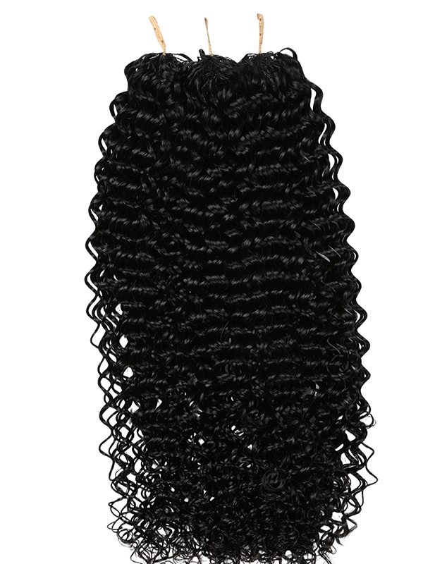 Lwigs Seamless Pre-Separated 60GPACK Water Wave Protective Style Feather Crochet Human Hair Extensions UD32