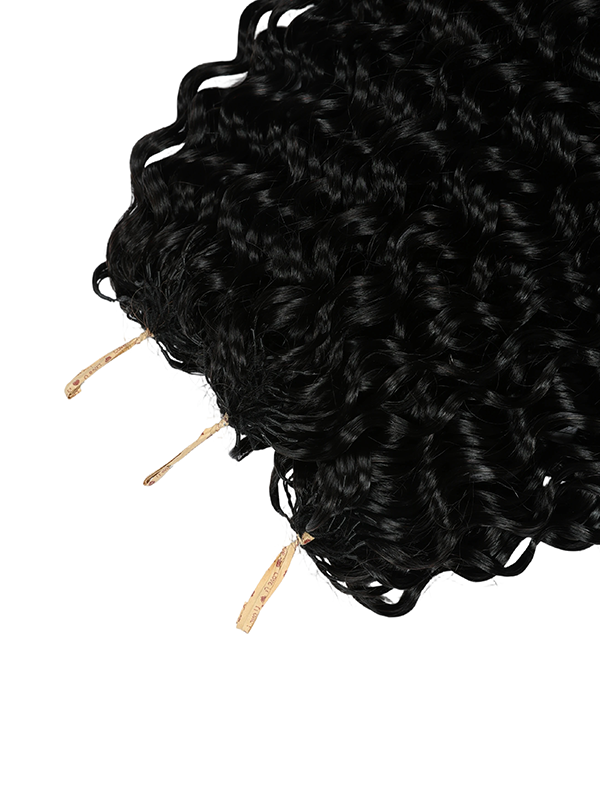 Lwigs Seamless Pre-Separated 60GPACK Water Wave Protective Style Feather Crochet Human Hair Extensions UD32