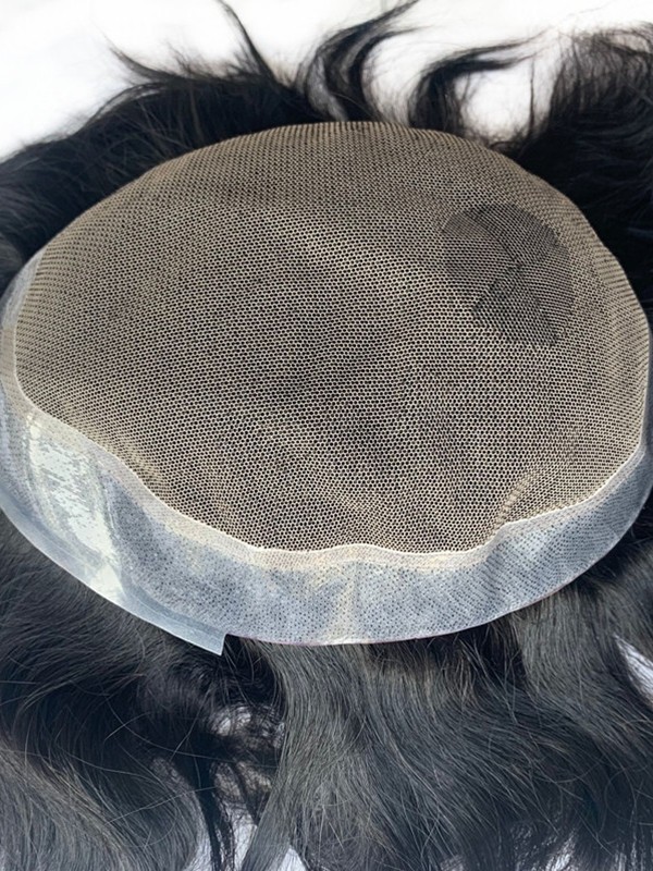 Lwigs Toupee For Men Toupee Black Hair Australia Human Hair Topper 6 Inches French Lace Men's Hairpieces TP03